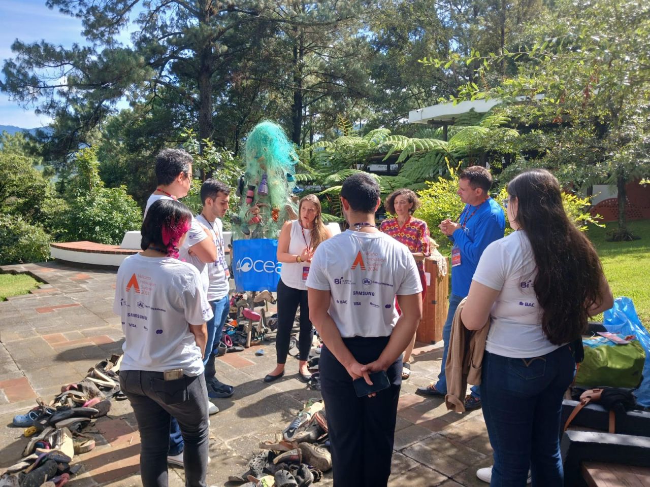 Team at an ocean plastic recovery event