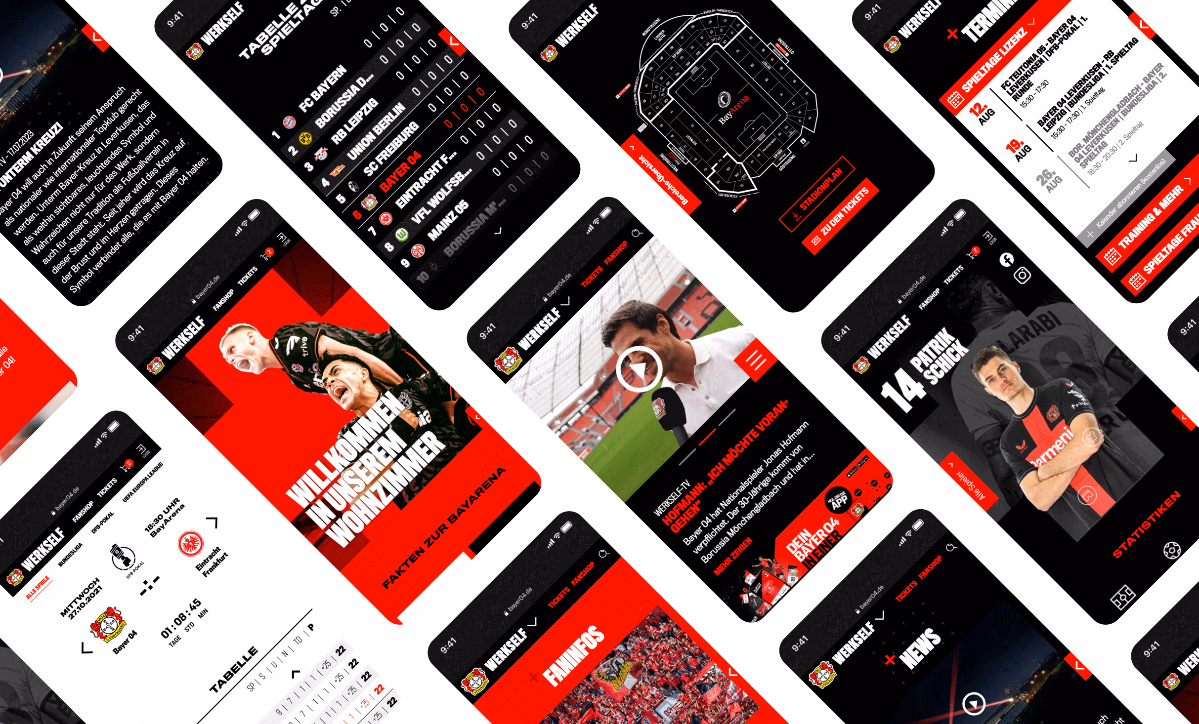 Eine Mockup-Collage mit der Ansicht der Website auf dem Smartphone
