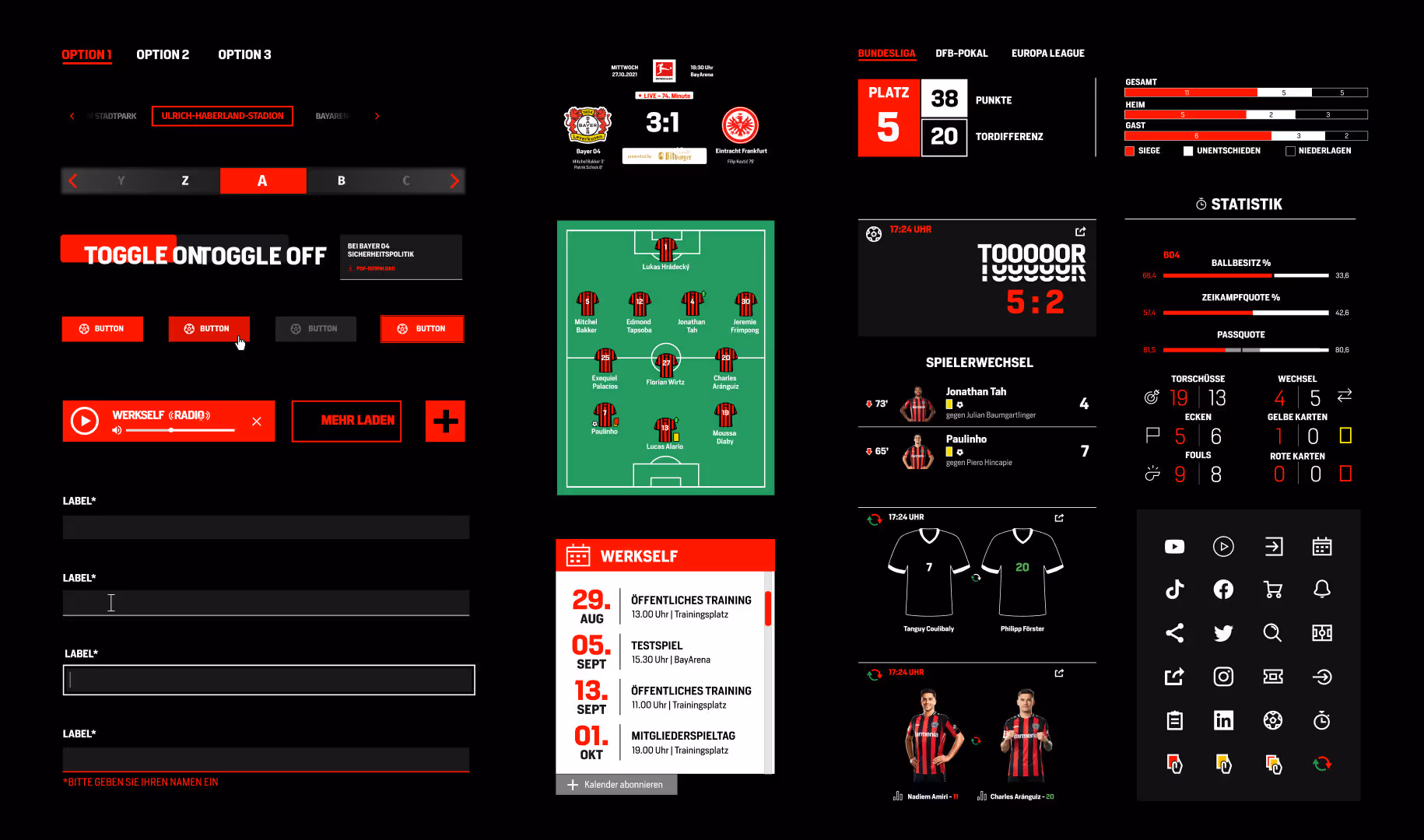 Die Veranschaulichung des Designsystems, welches von I*AM zur Website-Neuerstellung genutzt hat