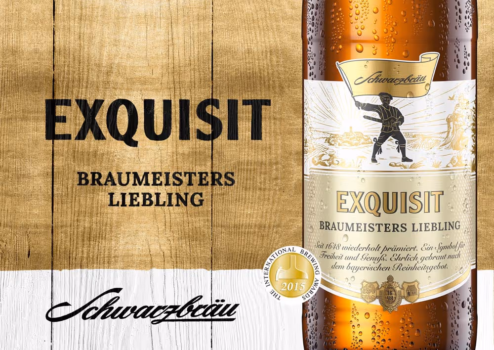 Das Etikett des Bieres 'Exquisit'