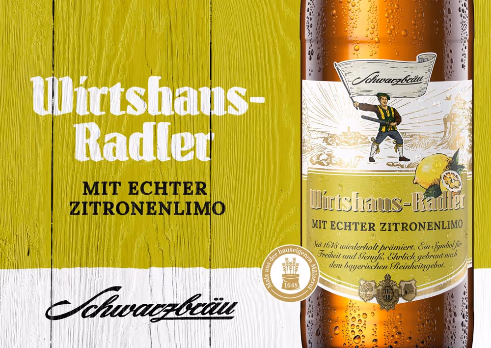 Das Etikett des Bieres 'Wirtshaus-Radler'