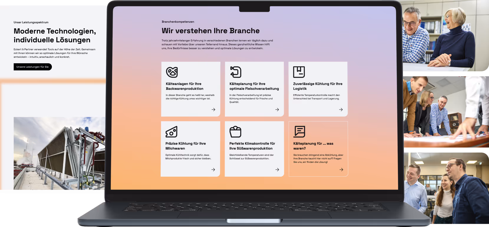 Abbildungen der Eckert & Partner Website