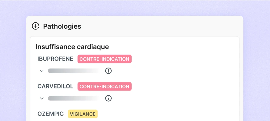 design interface du widget analyse clinique