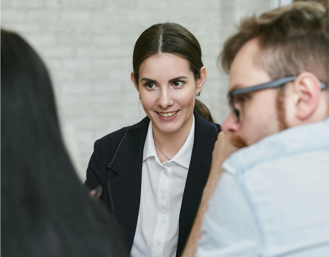 femme en entretien