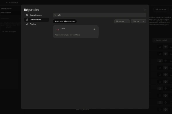 Connecteur n8n sur Claude IA