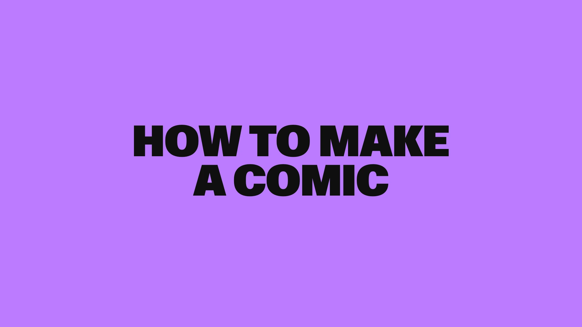 How to Make a Comic with Your Own Character
