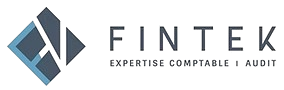 Logo de la société FINTEK avec les lettres F et T stylisées en bleu et noir.