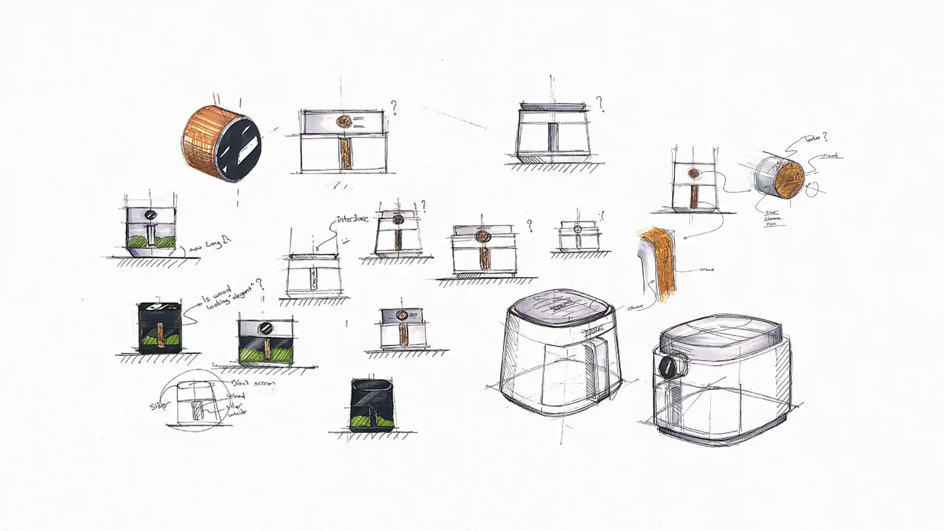 ARIA Air Fryer Sketches