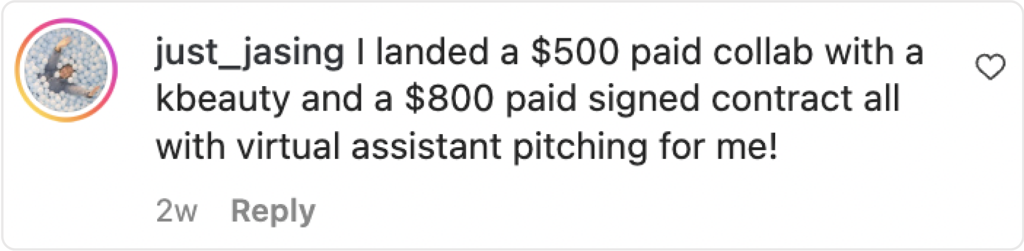 just_jasing on IG said: I landed a $500 paid collab with a kbeauty and ...