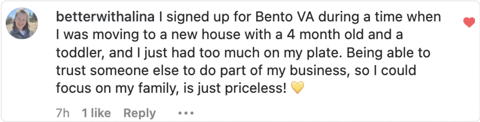 betterwithalina said on IG: I signed up for Bento VA...
