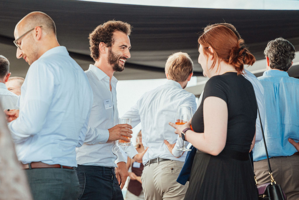 Flying dinner and networking Munich rooftop