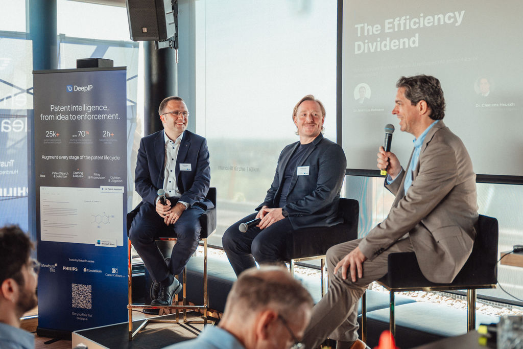 Clemens Heusch, Nikolaus Buchheim and Matthias Hofmann on Panel 1, The Efficiency Dividend, Munich July 2026