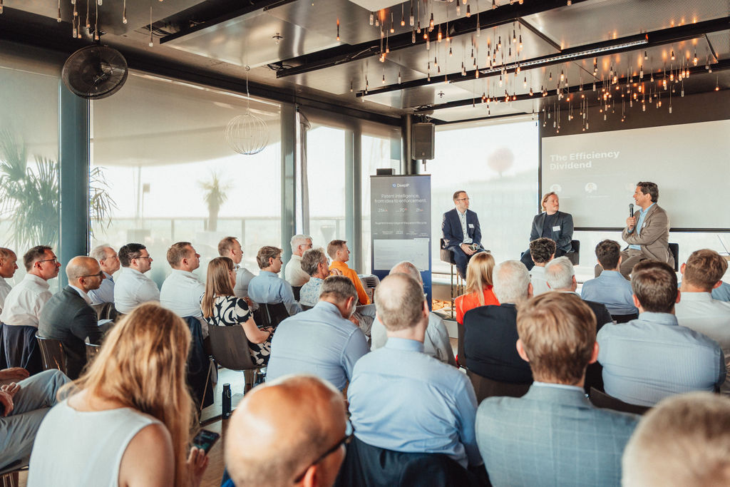Practitioners in the audience during the Munich AI patent panels, July 2026