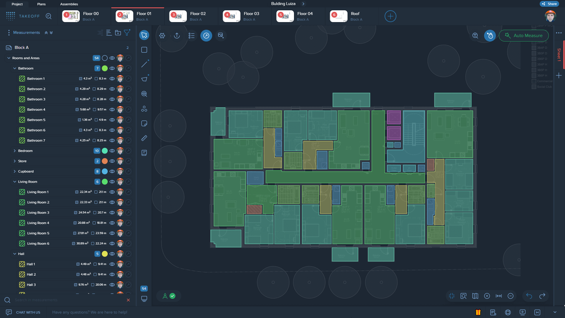 Rooms and Areas