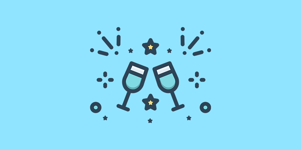 two glasses clinking