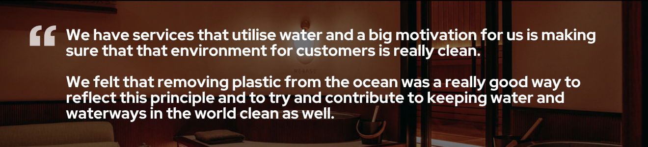 Rebase Recovery quote about water and ocean plastic removal