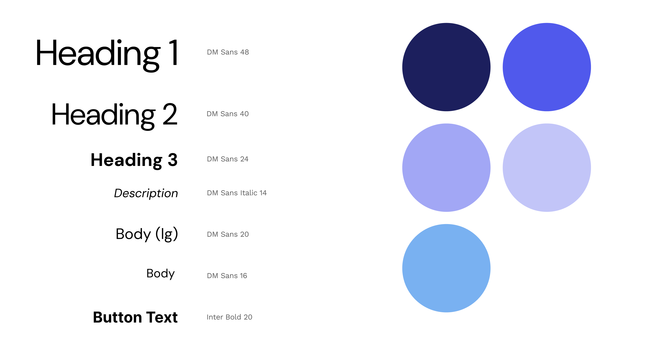 Design system for Westfield. Shades of blue and purple are prominent.