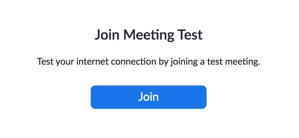 Zoom Join Meeting Test