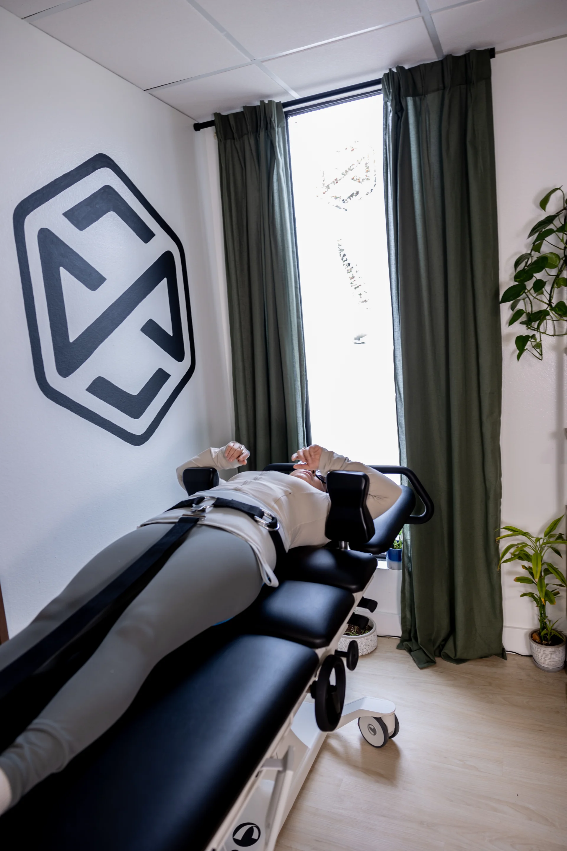 Cervical spinal decompression setup at Limitless Chiropractic Austin