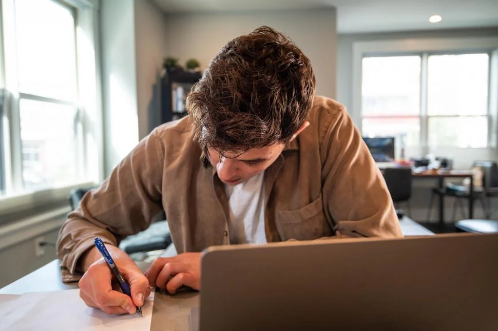 Free Stock Photo of Man working hard at desk in home office | Download Free  Images and Free Illustrations