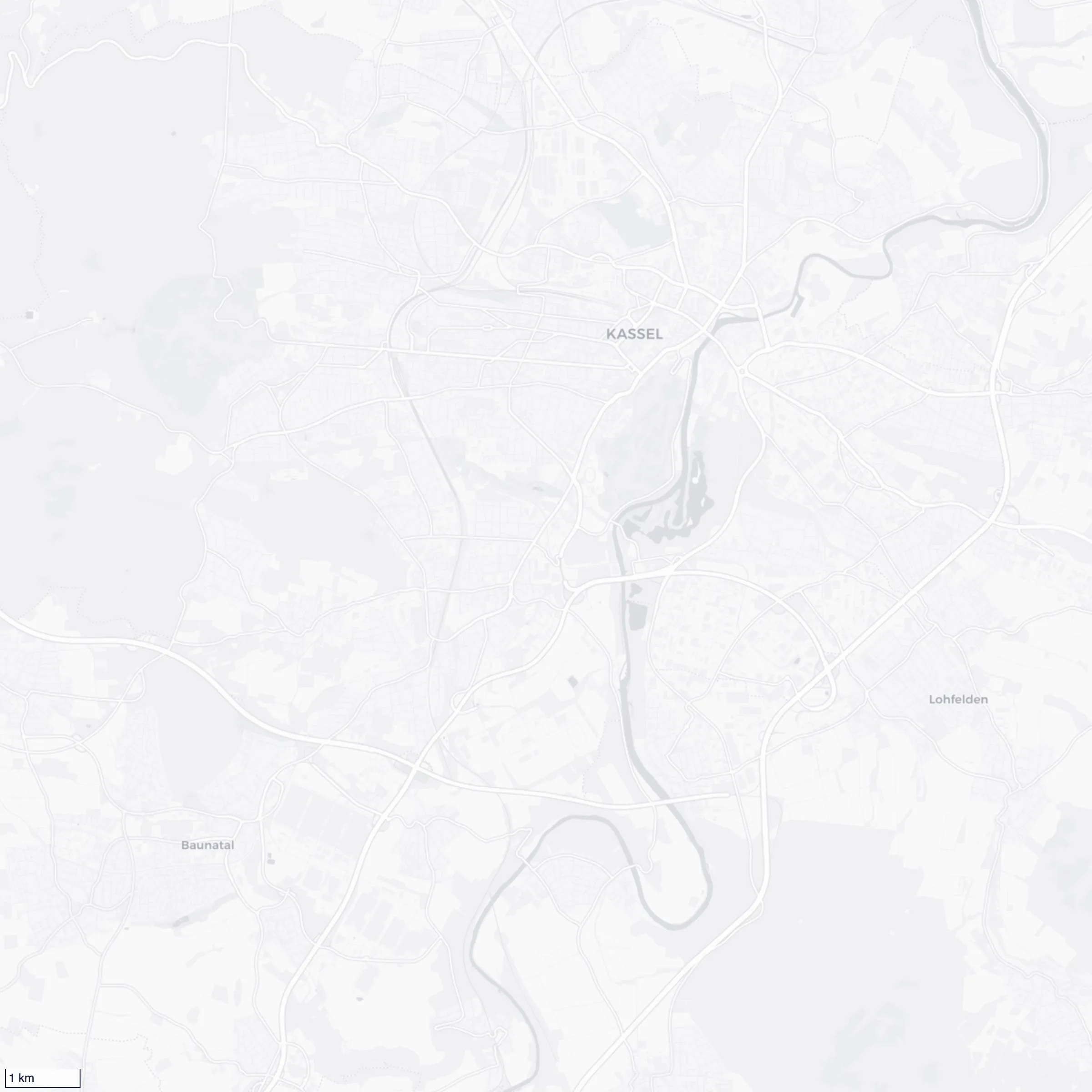 Landkarte mit einem Standort Pin, in dem das Logo des Küchenstudios zu sehen ist.