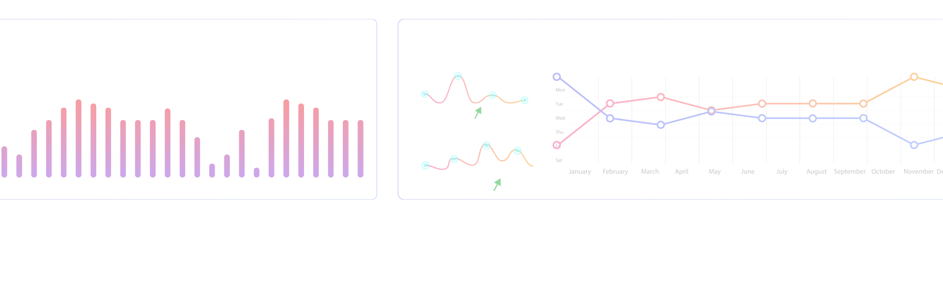 A visually engaging screen displaying a graph and a bar chart, perfect for data-driven presentations by PPC agencies.