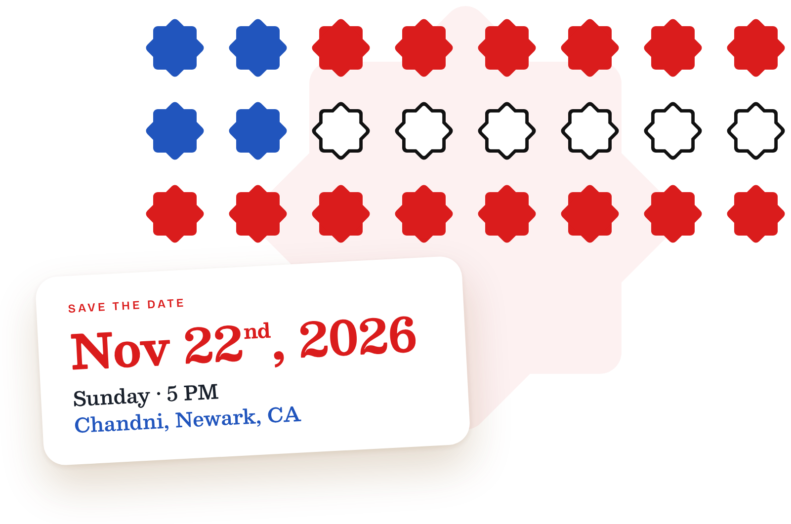 Save the date: Annual Benefit Dinner, Sunday, November 22, 2026, 5 PM, Chandni, Newark, CA