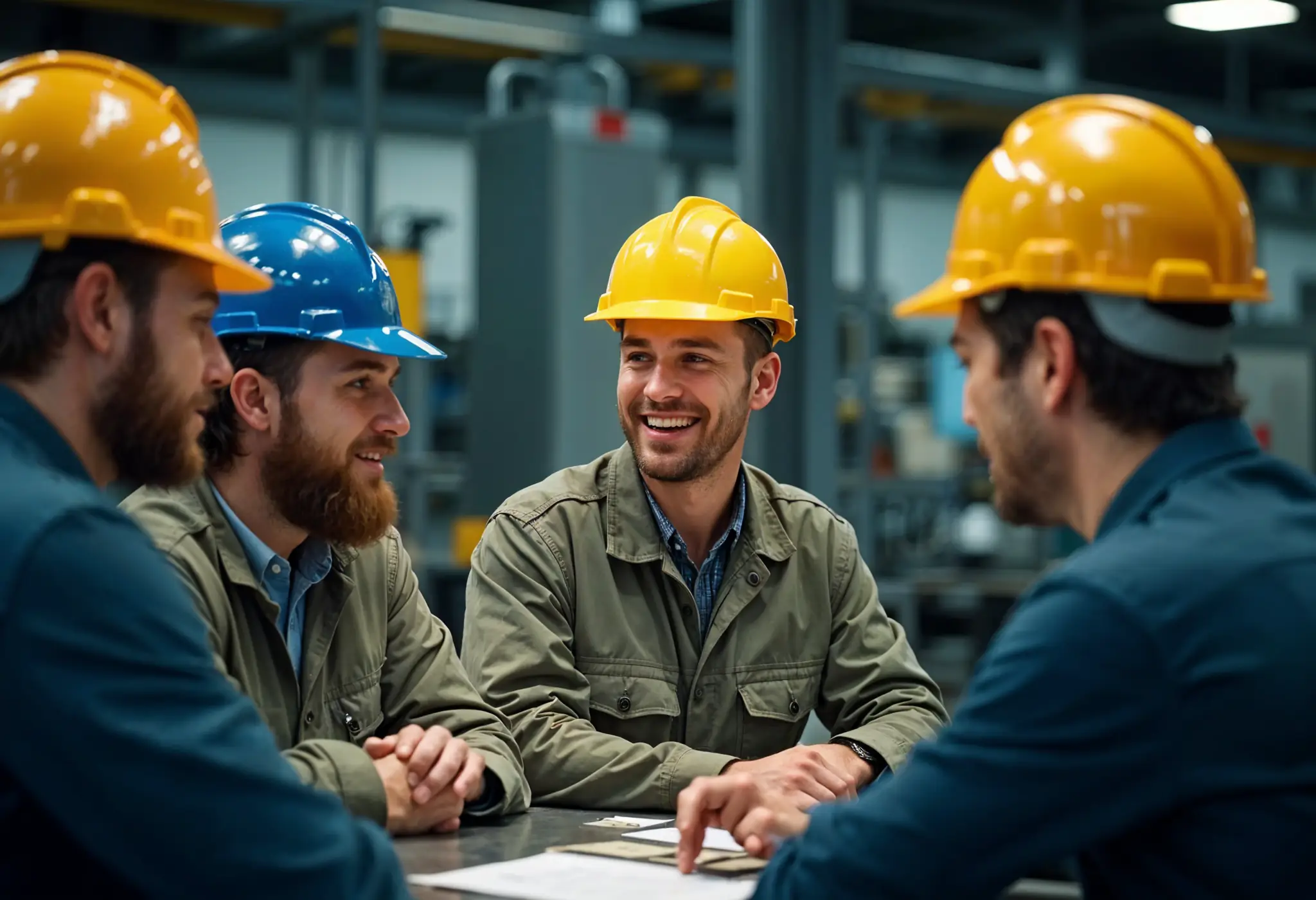 A group of machinery operators undergoing training to enhance their skills in equipment operation and maintenance efficiency. Proper operator training can reduce fuel consumption and improve operational efficiency by minimizing cycle times and enhancing safety.