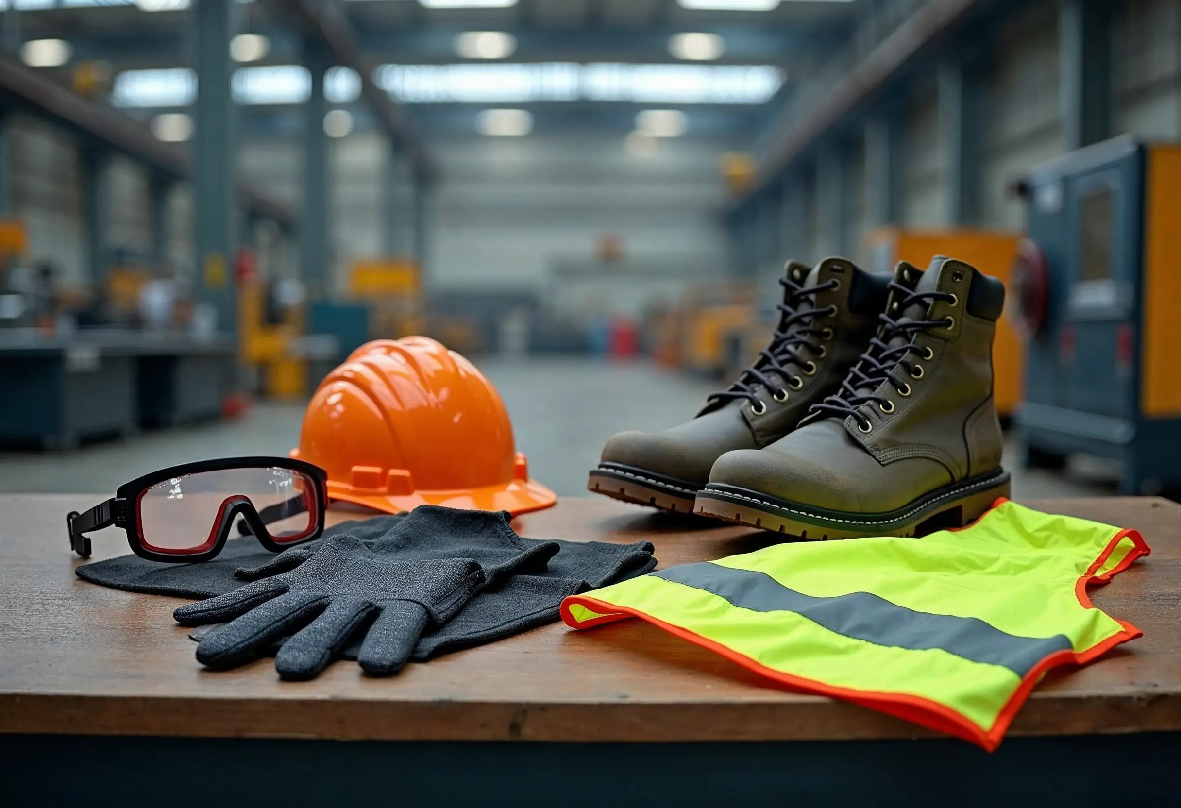 Personal protective equipment (PPE) for industrial machine safety.