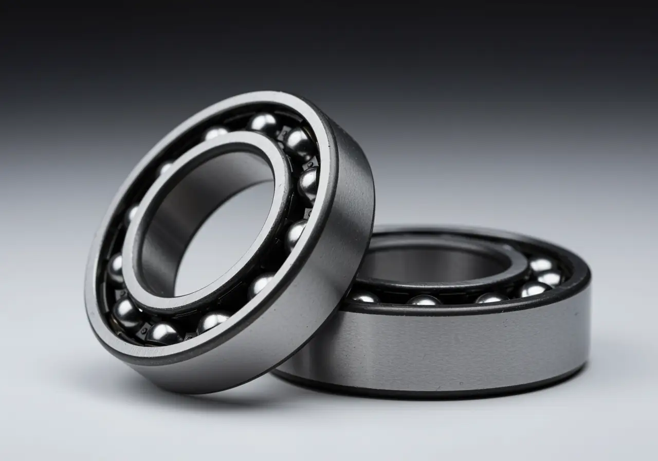 Side by side comparison of new and heavily worn seeder bearing showing deterioration from field use