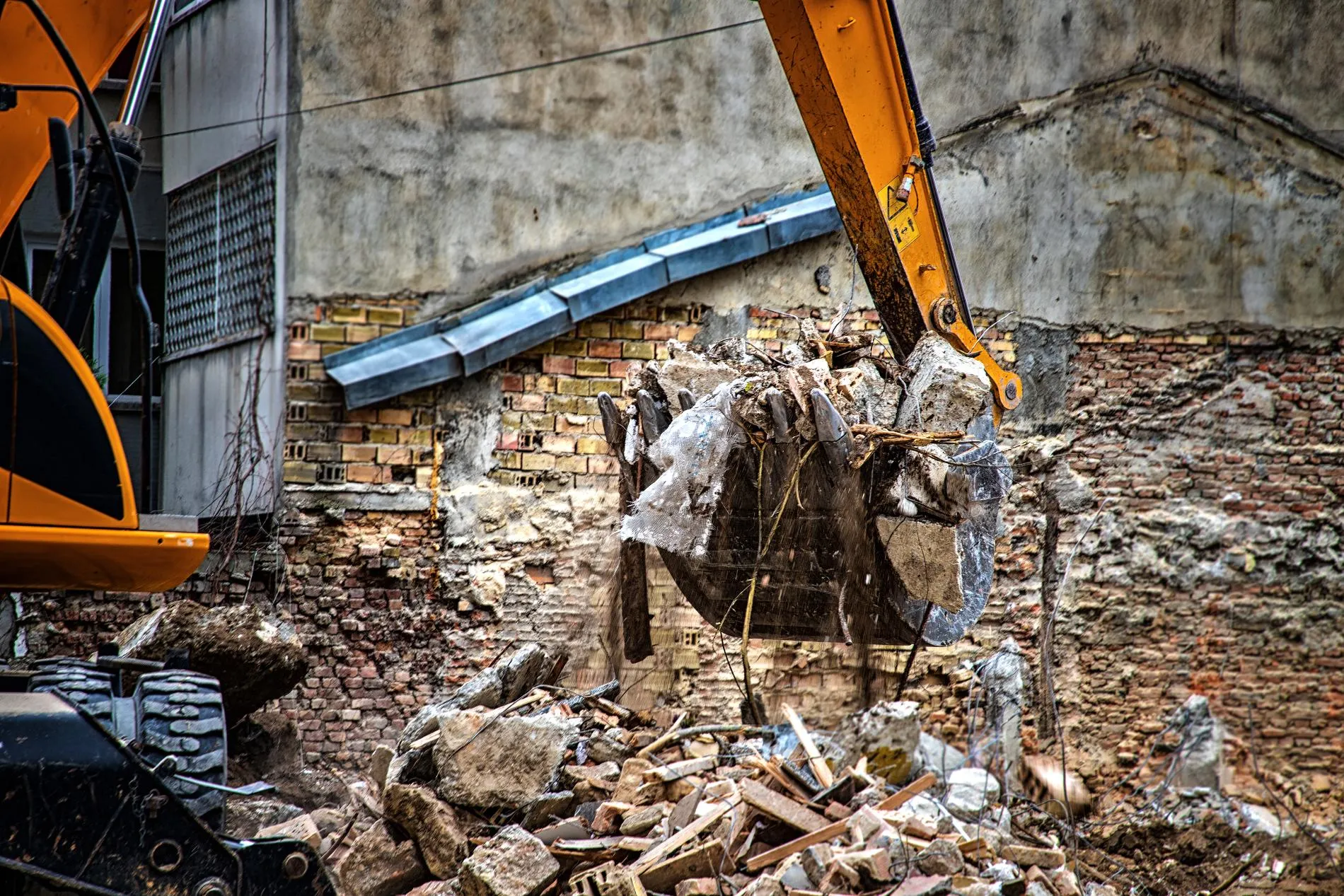 demolition of the old house in Seattle