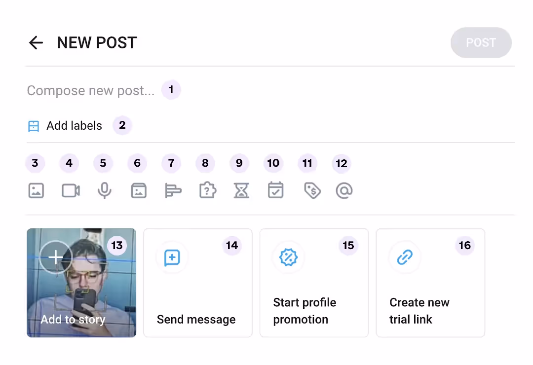 Форма добавления новой публикации