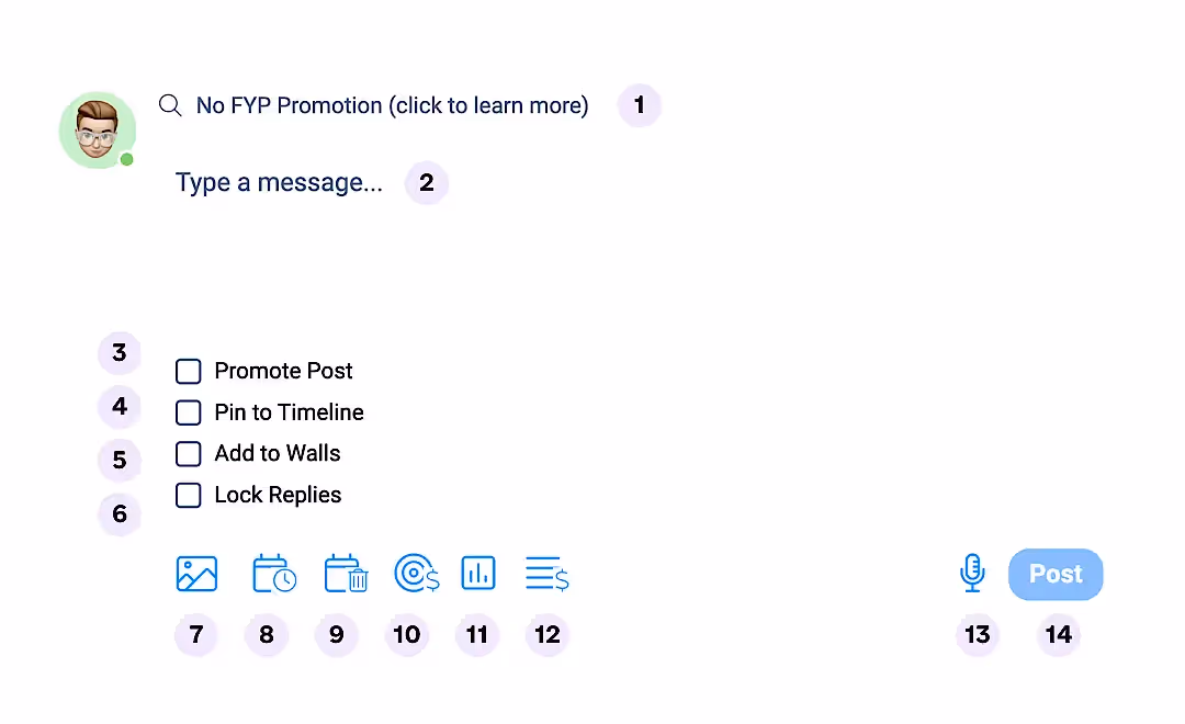 Пример формы добавления публикации
