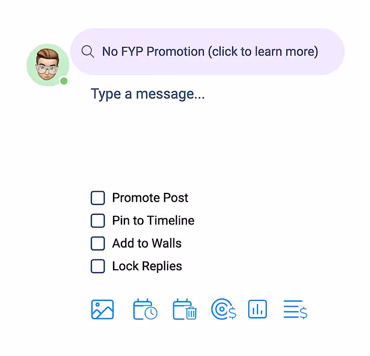 Создание публикации для попадания в рекомендации FYP на Fansly