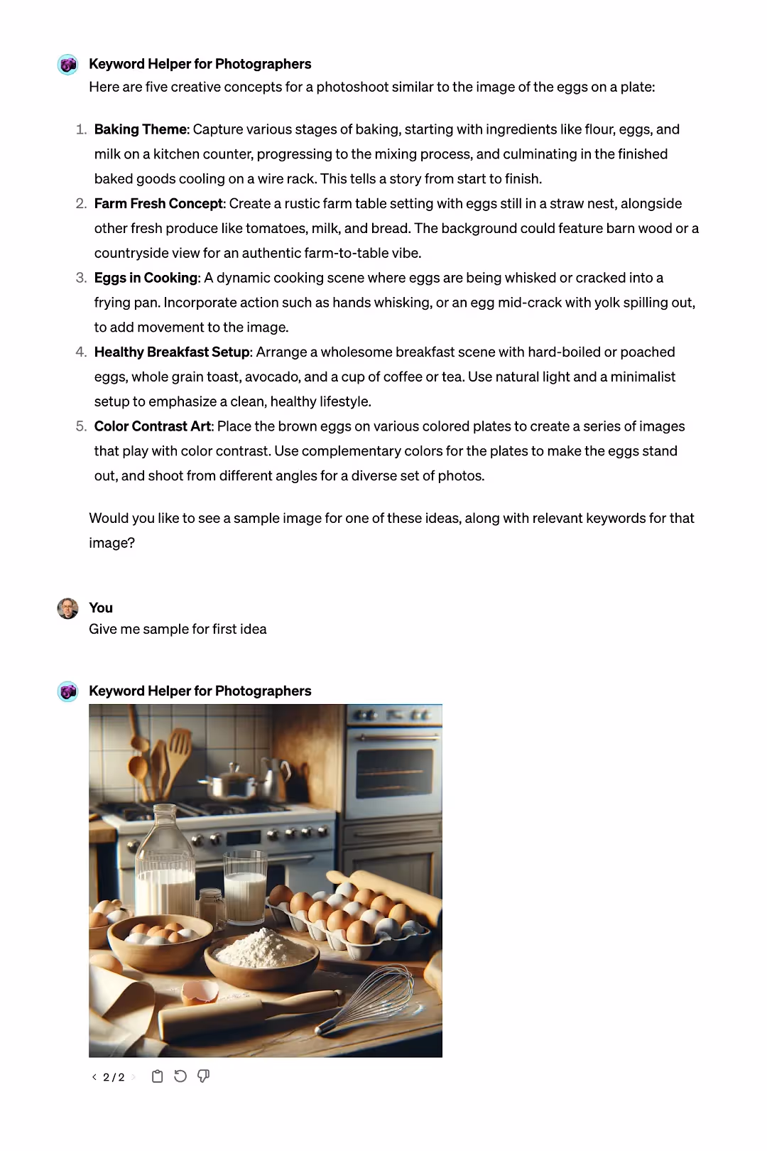 Генерація нових ідей через чат-бот для Shutterstock