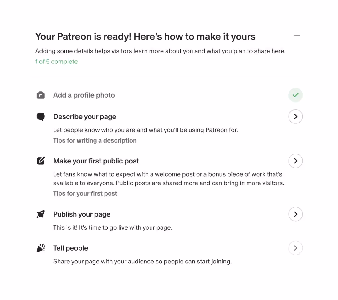 Оформленя профілю