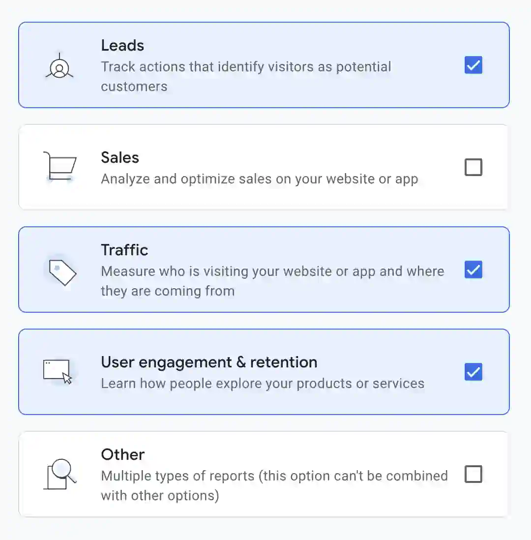 Пошаговая схема настройки нового потока данных в Google Analytics