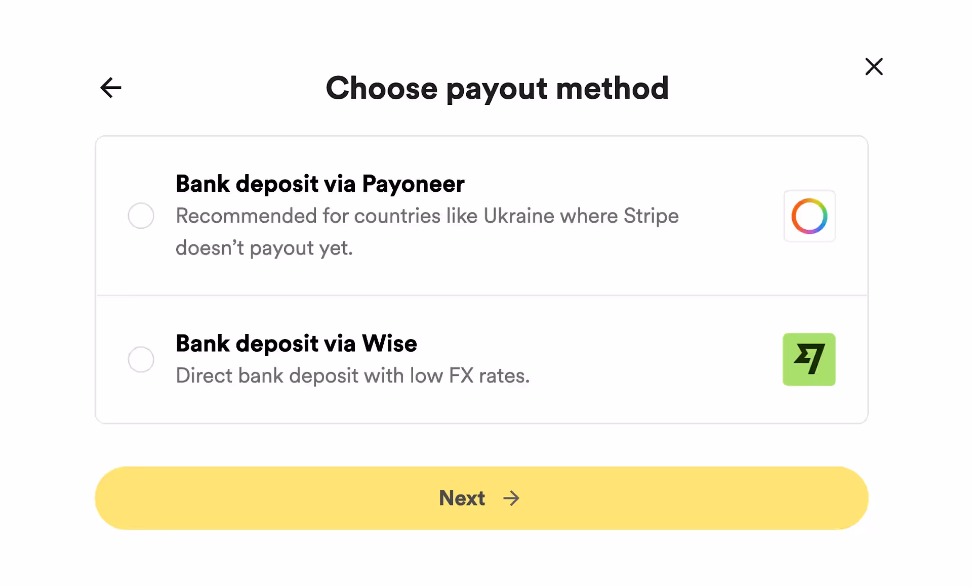 Вывод денег с Buy Me a Coffee через Payoneer или Wise