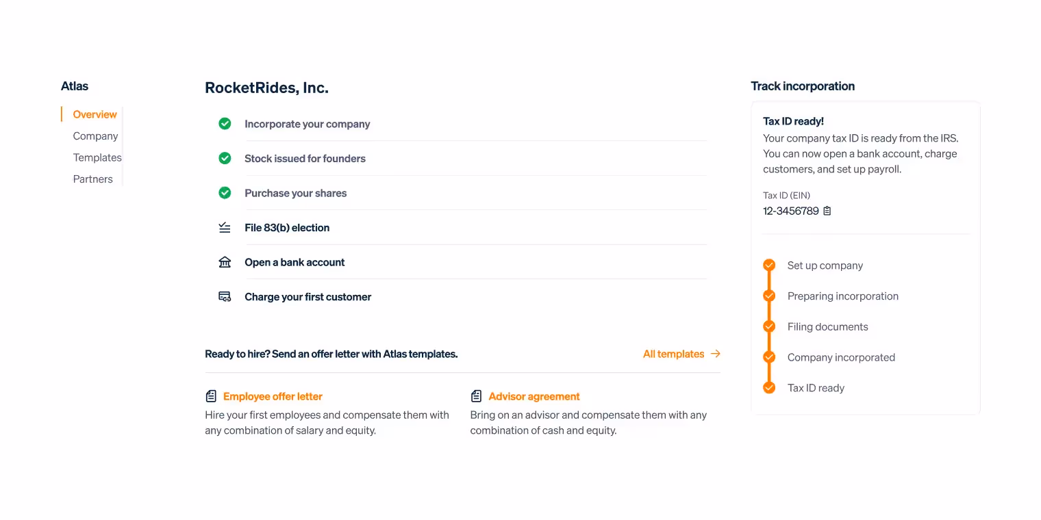 Зарегистрировать компанию в США через Atlas для Stripe