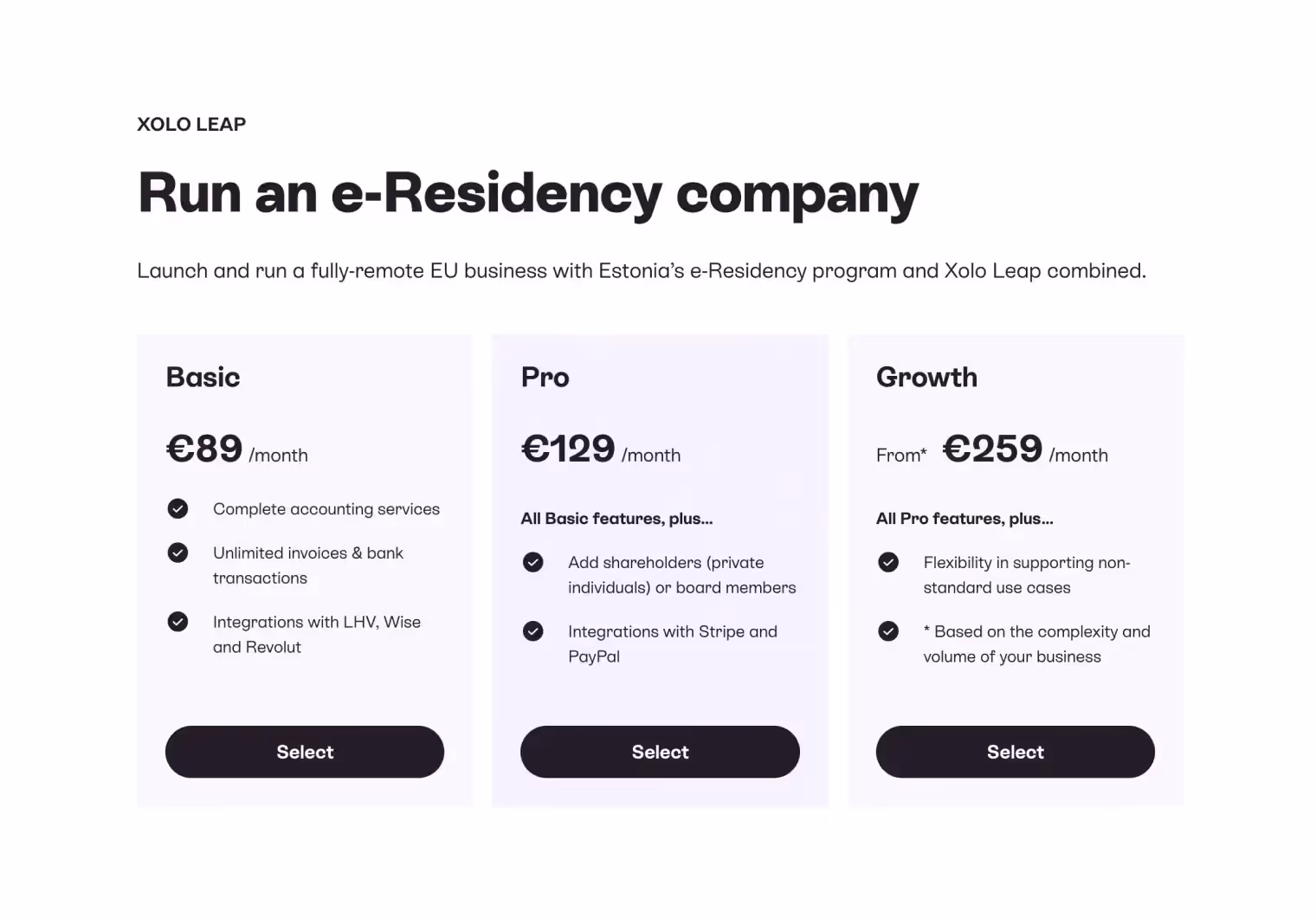 Prices for company services in Europe to gain access to Stripe