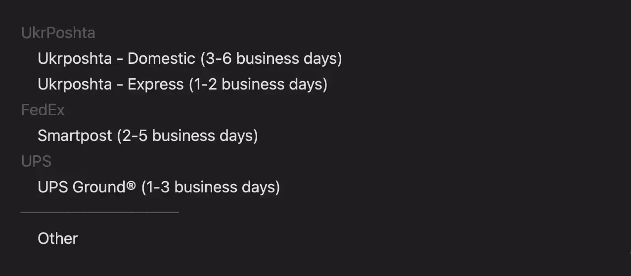 Ways to ship products from Ukraine