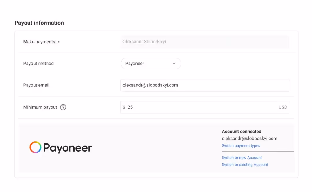 How to withdraw money from Shutterstock via Payoneer