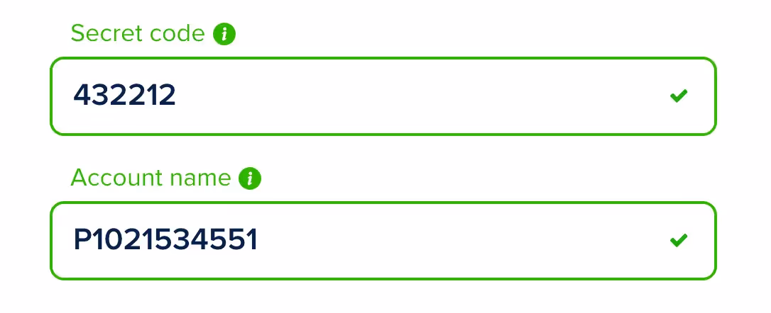 Security details and Payeer account number