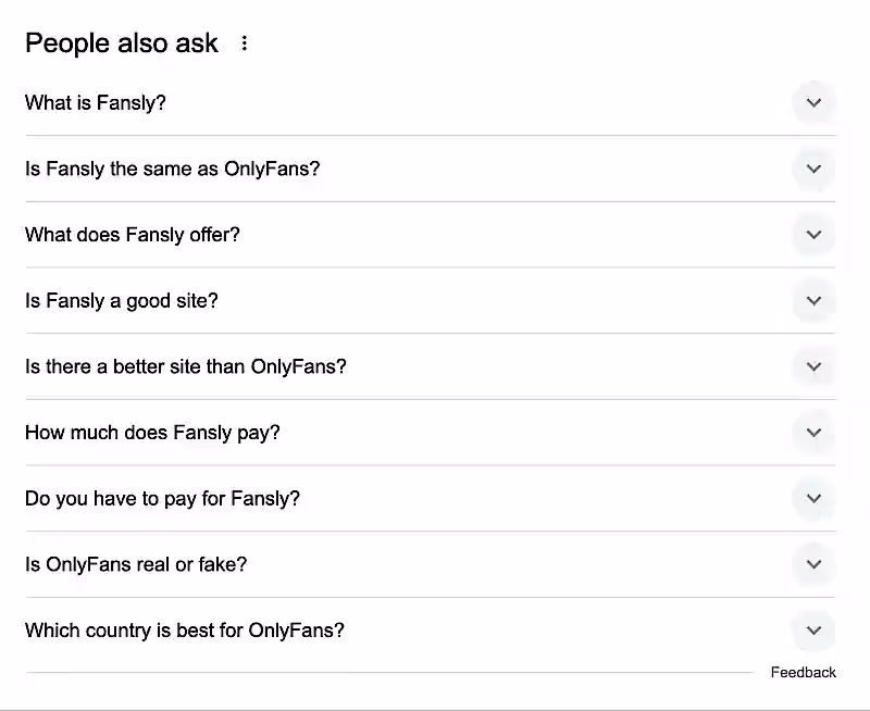 Розділ 'Люди також питають' у Google, що показує пов’язані питання для оптимізації контенту на основі запитів користувачів