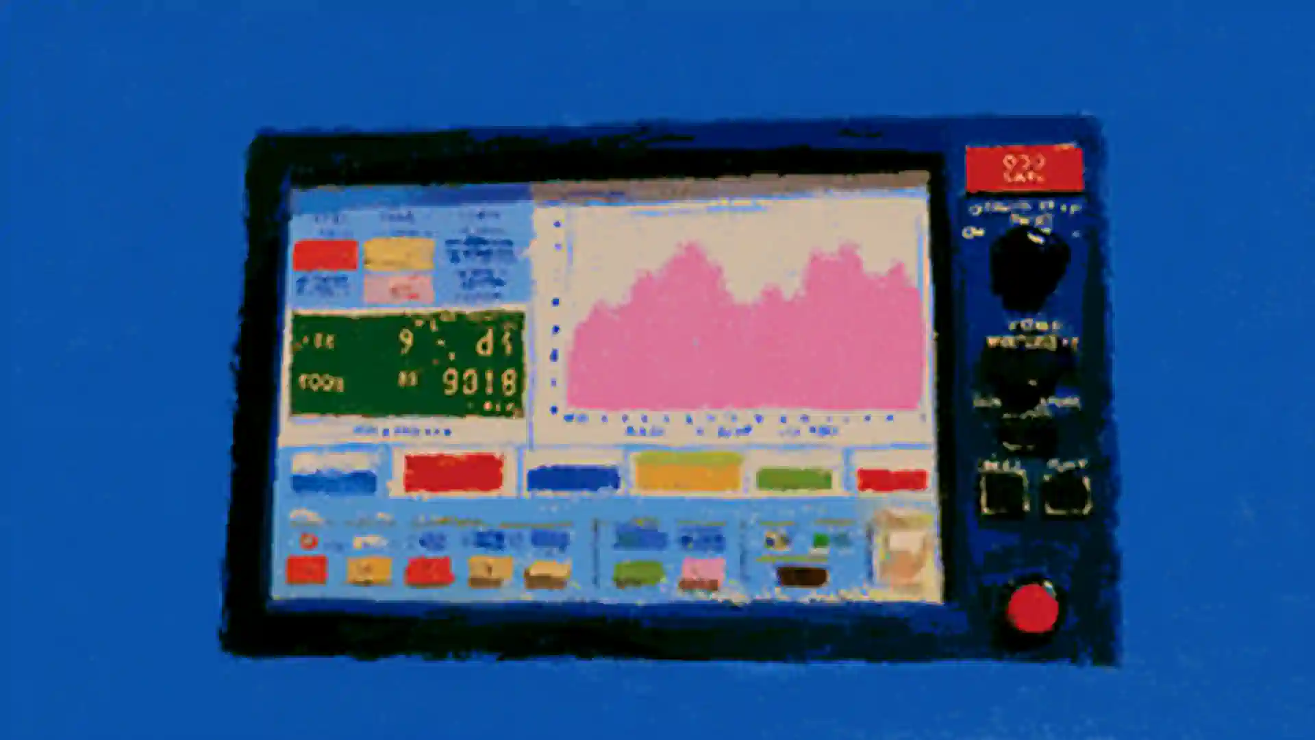 Retro-style analytics dashboard showing website traffic graphs—representing monitoring AI referral traffic after llms.txt implementation