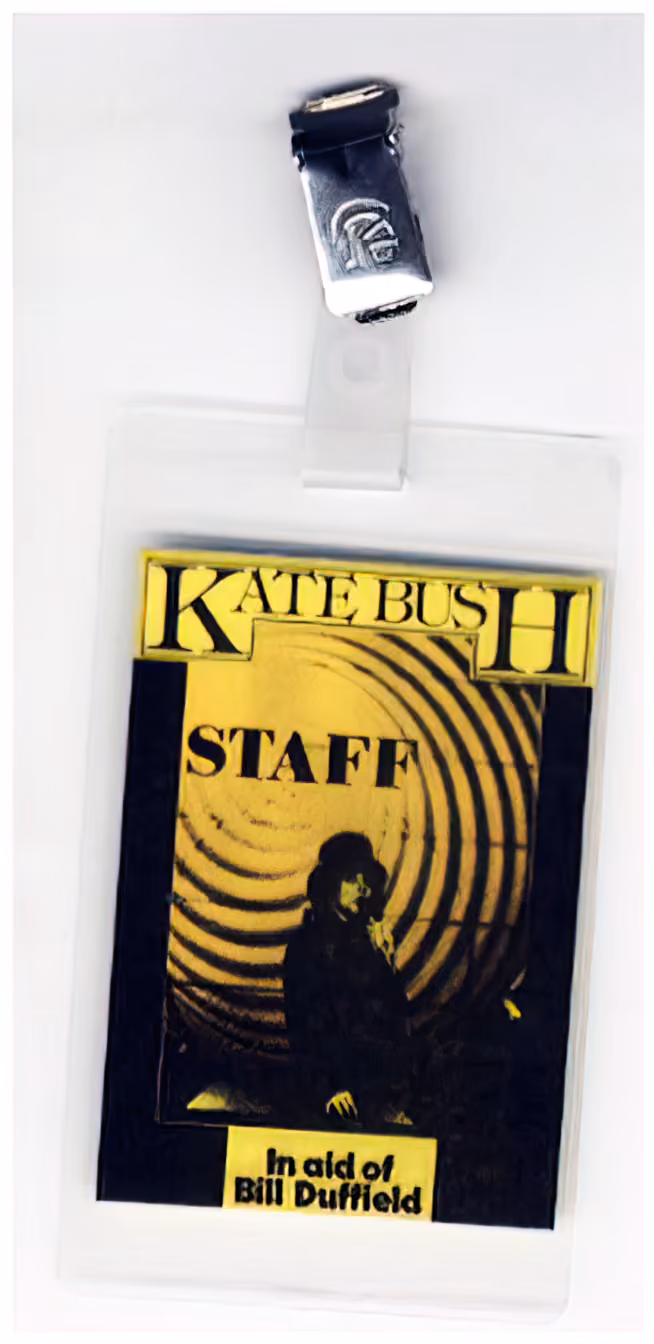 'In Aid Of Bill Duffield' Staff Pass