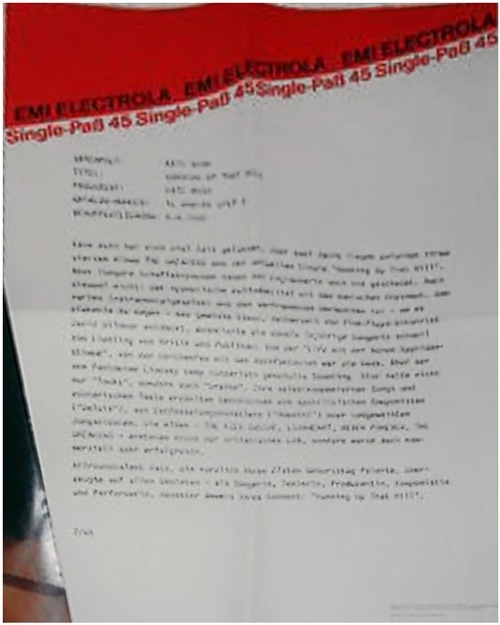 'Running Up That Hill' Single Fact Sheet