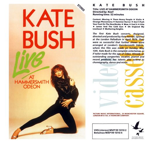 'Live At Hammersmith Odeon' Video Advertising Sheet