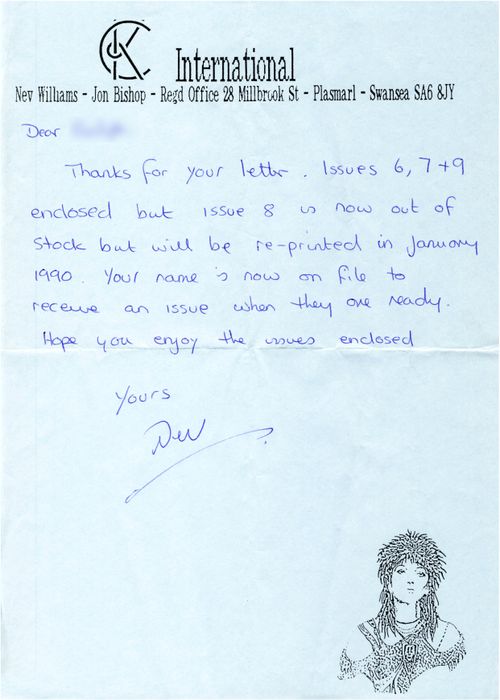 'Cariad Kate' Magazine Subscriber Letter