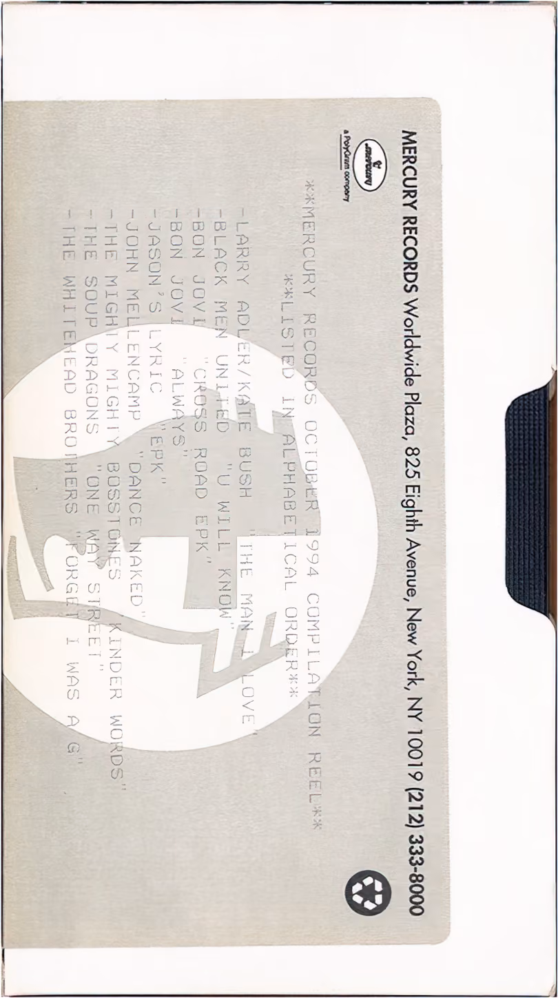 Mercury Records October 1994 Compilation Reel